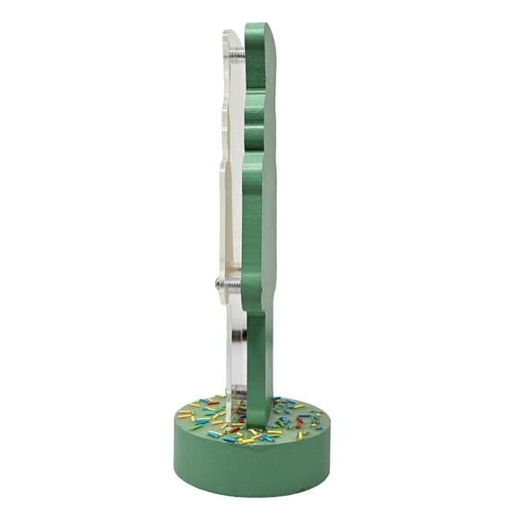 Green Acrylic Christmas Nutcracker with Sprinkles - Picture 4 of 5